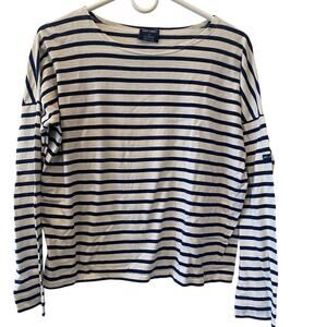 Navy Striped Women's Blouse